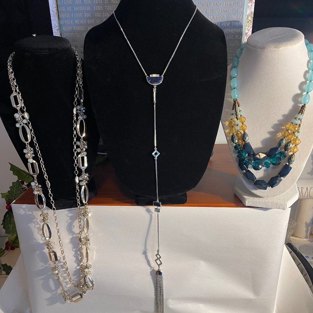 White House Black Market & Charming Charlie Necklace Lot- 3 Necklaces